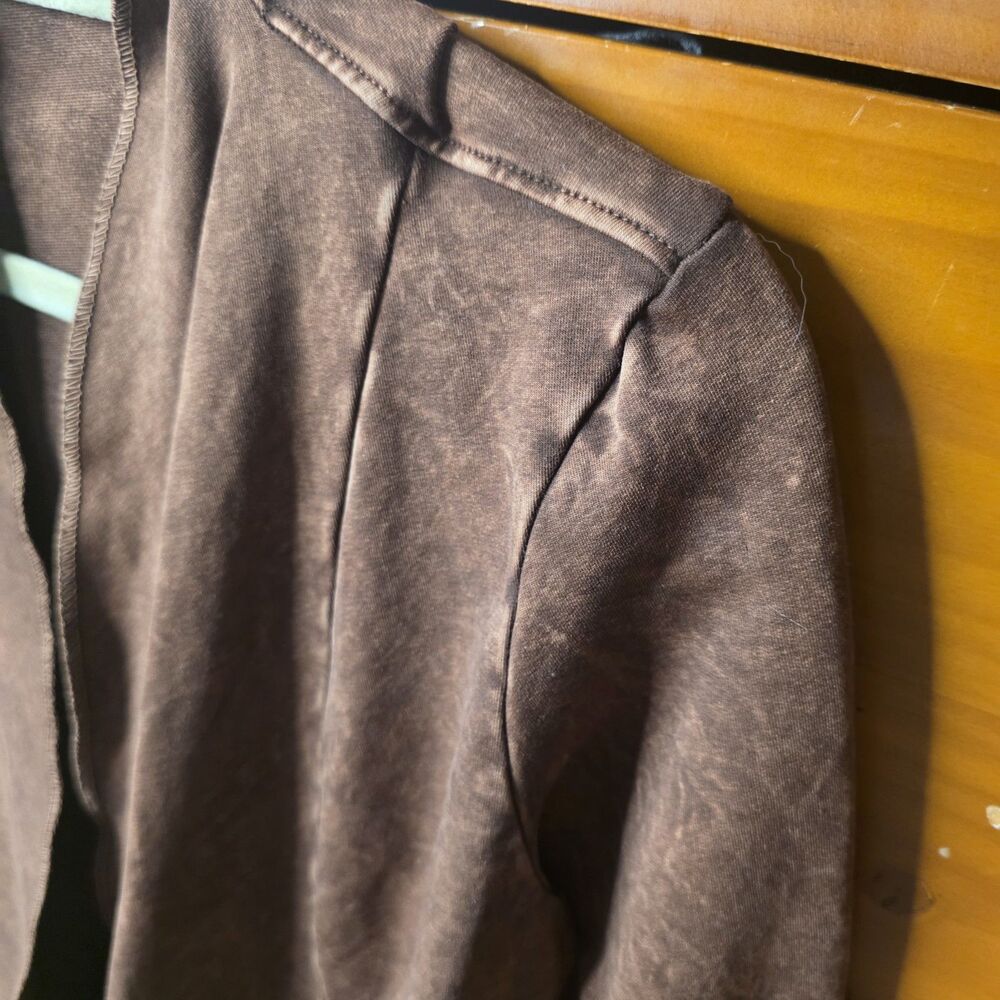 Testimony Los Angeles Brown Mineral Wash Open Cardigan Size Medium Western - Picture 5 of 11